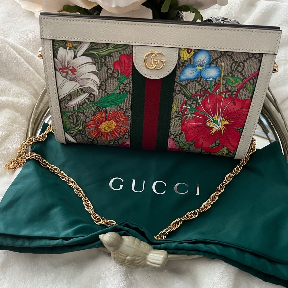 Gucci 503877 Ophidia GG Flora Small Shoulder Bag